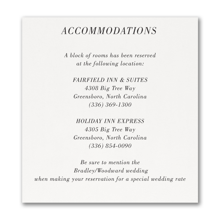 Map & Accommodation Cards