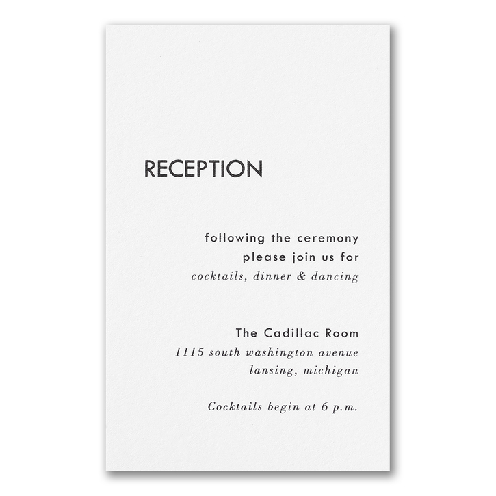 Reception Cards